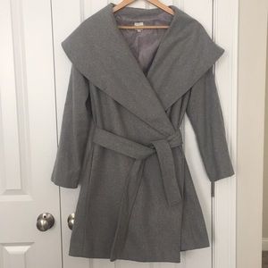 Shawl Collar Wrap Coat w/ Belt
